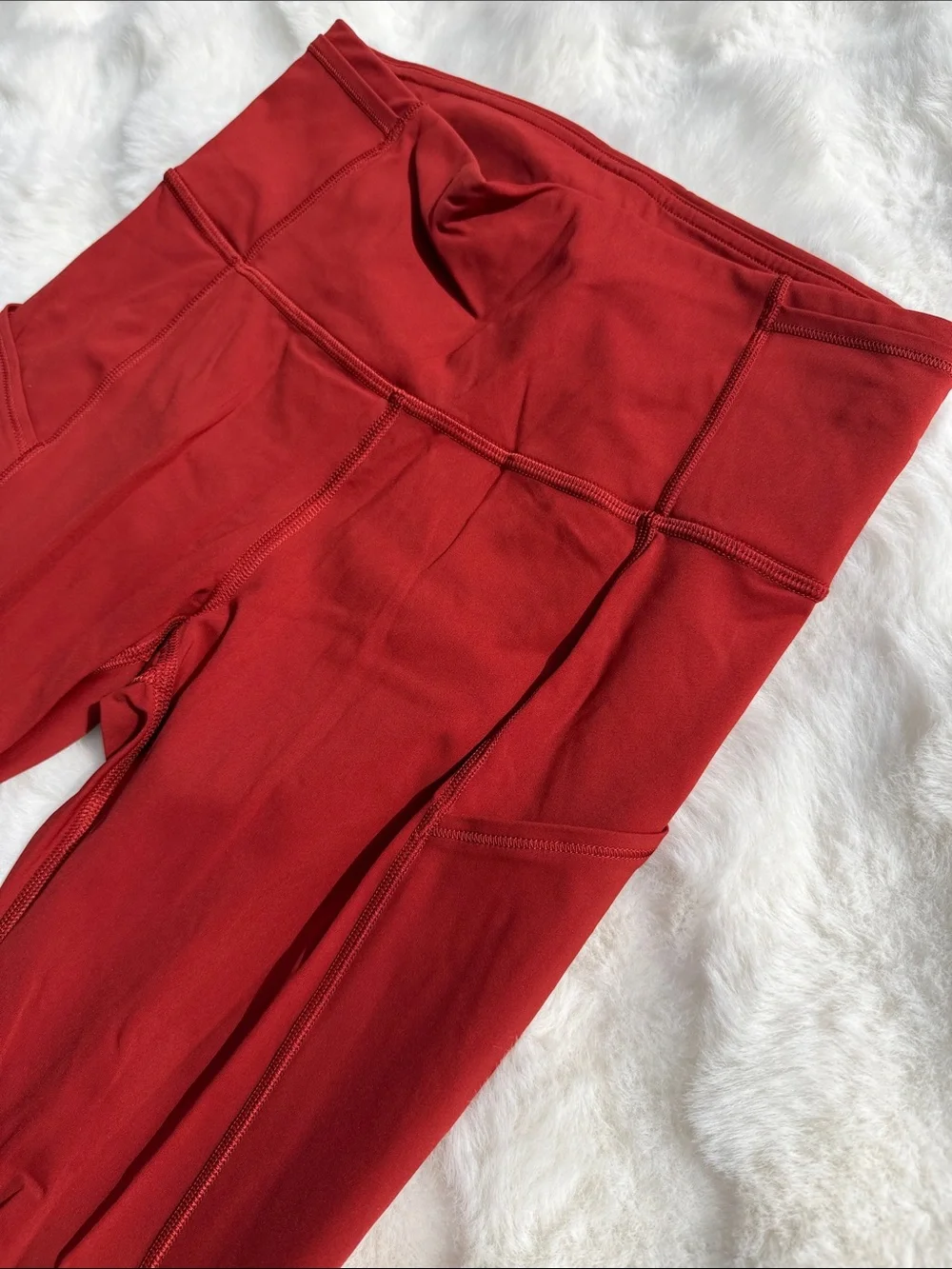 Lululemon fast and free tights leggings burnt orange rust color size 6 - Picture 4 of 11